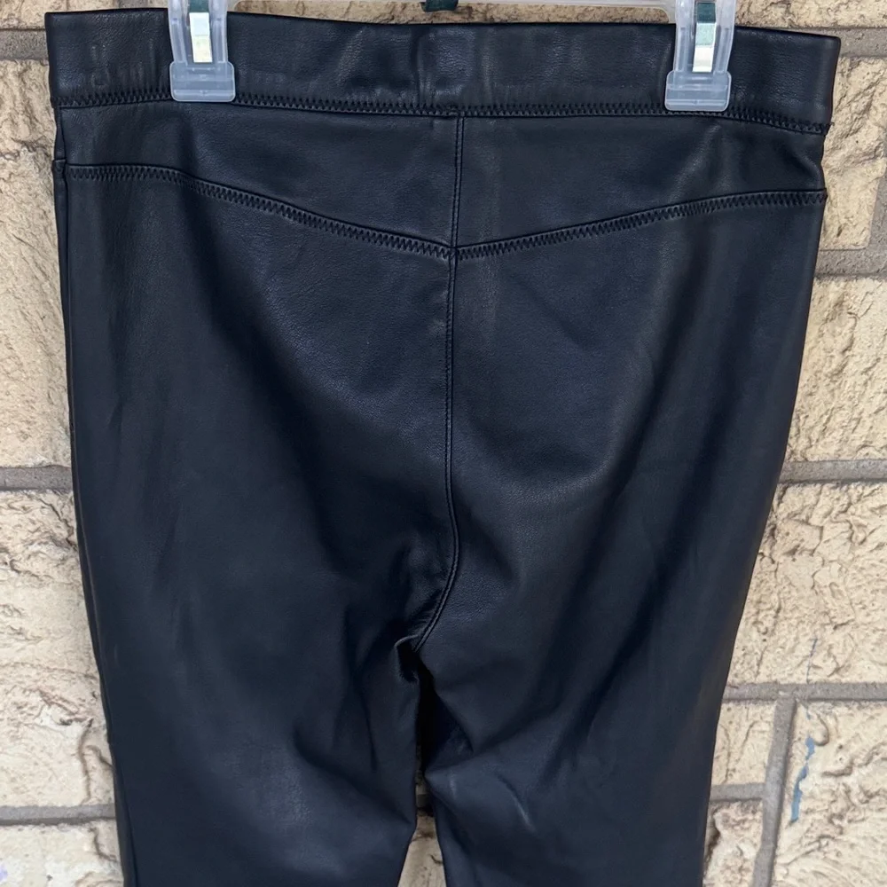 Free People Vegan Faux Leather Skinny Pants Size 25 Black